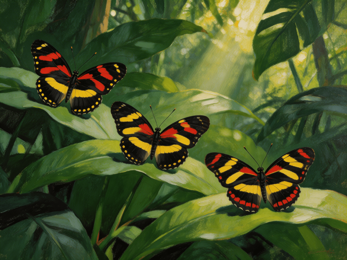 Three Heliconius Longwing - Escape by Numbers