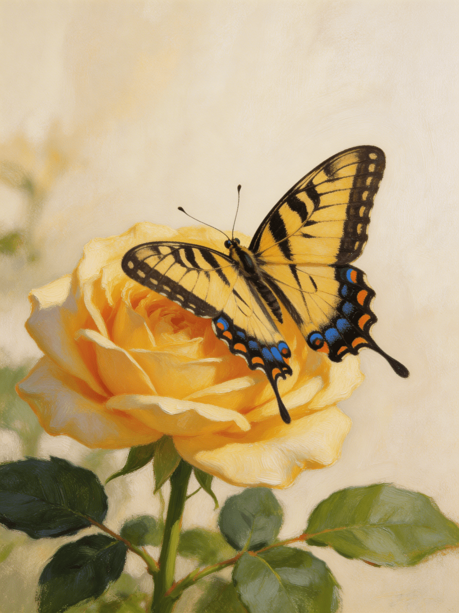 Tiger Swallowtail Butterfly - Escape by Numbers
