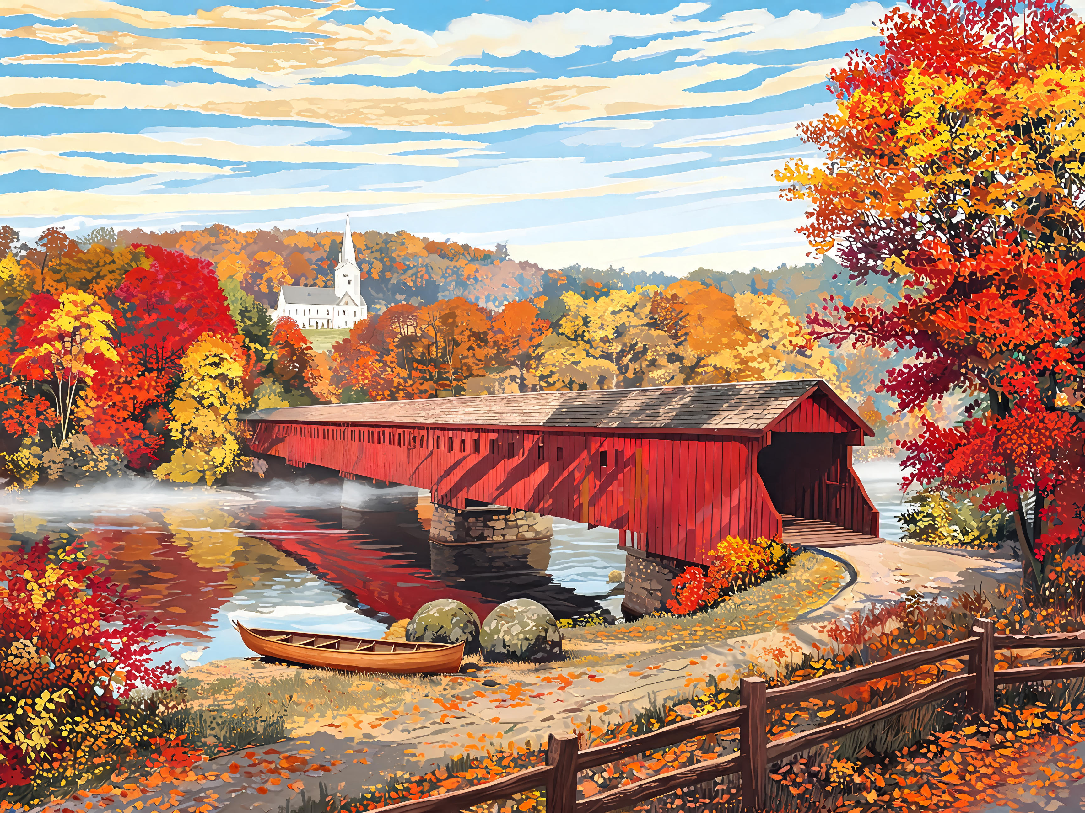 Vermont Autumn River