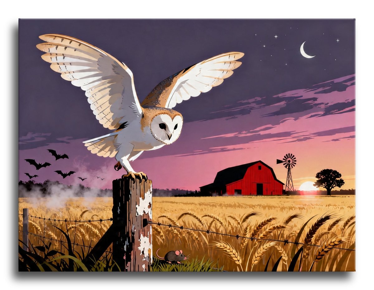 Wheat Field Owl - Escape by Numbers