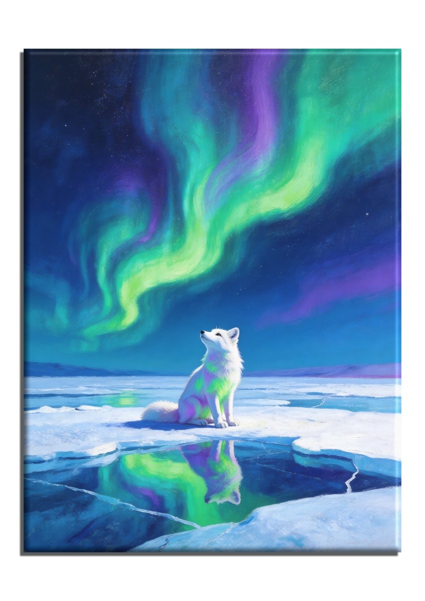 White Fox Reflection - Escape by Numbers