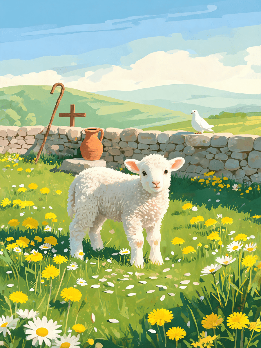 Wildflower Meadow Lamb - Escape by Numbers